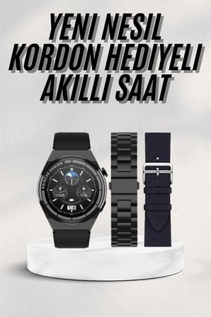 En Çok Tercih Edilen Akıllı Saat Amoled Ekran Nabız Sensörü GPS Uyumlu Adımsa