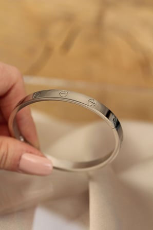 316L Çelik Silver Renk Bilezik 5886