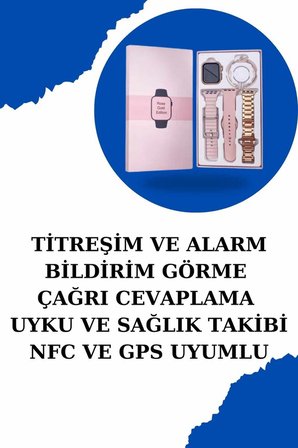 Kadınlar İçin Dokunmatik Ekran Akıllı Saat ve Gamer Kablosuz Bluetooth Kulaklı