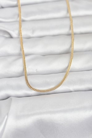 CM 14K Gold Renk Dolgun Zincir Model 60 cm Kadın Kolye 5886