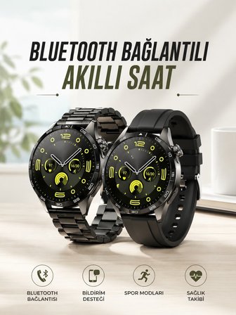 Akıllı Saat Sesli Görüşme NFC Uyumlu Bildirim Görme ve Uyku ve Sağlık Takibi
