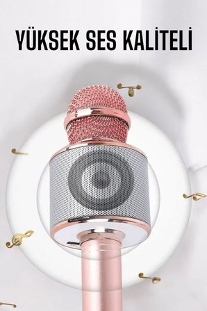 Taşınabilir Bluetooth Karaoke Mikrofon: Hafıza Kart Girişli Etkileyici Performan