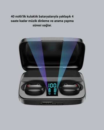 A10s Kablosuz Kulaklık Çipli Uzun Pil Ömürlü Dokunmatik