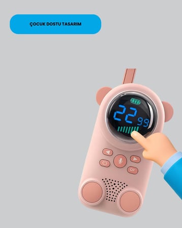 LCD Ekranlı Bebek Telsizi – İki Yönlü Ses Uzun Menzil Çocuk Dostu Tasarım