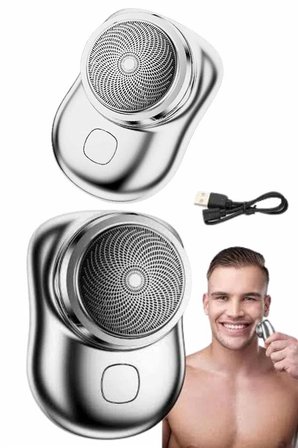 Mini Sıfır Sakal Yanak Tıraş Makinesi USB Şarjlı Sıfır Sakal Taşınabilir K
