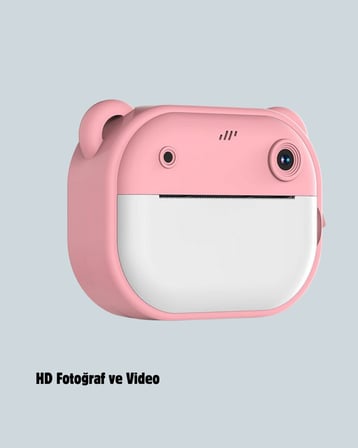 Çocuklar İçin Şipşak Yazıcı Kamera 24MP HD Çift Lensli Termal Baskılı