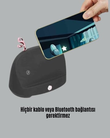 Akıllı Kablosuz Telefon Tutucu ve Stereo Hoparlör – Kolay Kullanım ve Yüksek 