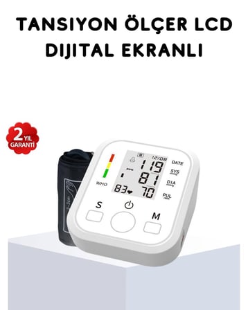 Üst Koldan Ölçüm Dijital Tansiyon Aleti – IHB Aritmi Uyarılı ve Çift Hafız