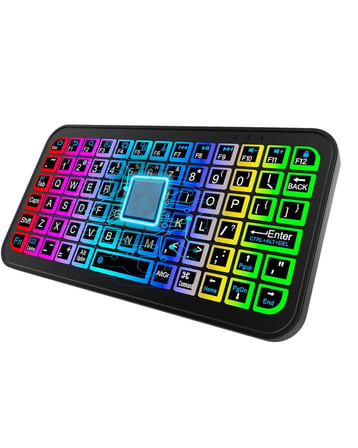 Bluetooth 5.2 Destekli Kablosuz Mini RGB Klavye Ultra İnce