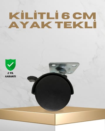 Sehpa ve Masa İçin 6 cm Kilitli Ayak
