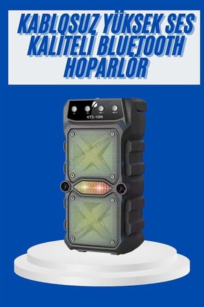 Büyük Boy Bluetooth Hoparlör Çoklu Bağlantı Çift Çıkışlı Taşınabilir K