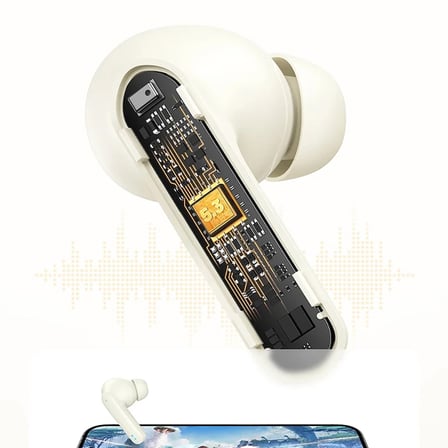 HOCO EQ6 Göstergeli TWS Bluetooth 5.3 Kablosuz Stereo Kulakiçi Kulaklık-(5775)