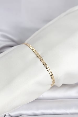CM 14K Gold Renk Zincirli Model Kadın Bileklik 5886