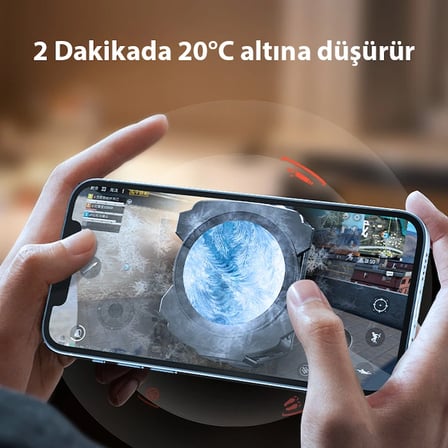 CX12 Powerbank Girişli Manyetik Cep Telefon Soğutma Fanı Radyatör Soğutucu-(577