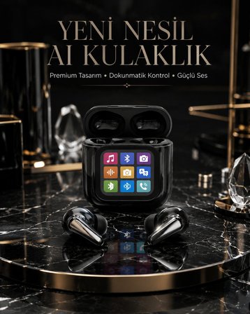 AI Bluetooth Kulaklık Akıllı Dokunmatik Kontrol Özellikli