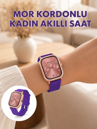 Arama Özellikli Dokunmatik Ekranlı Kadın Akıllı Saat