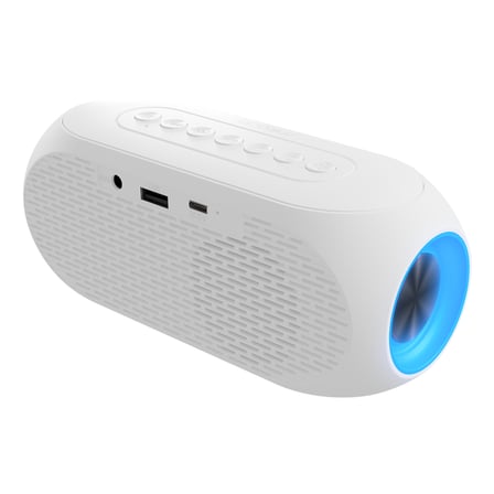 MIKADO MD-W7 Beyaz 5W FM Radyo USB AUX Bluetooth Kablosuz Taşınabilir 1200mAh Bata