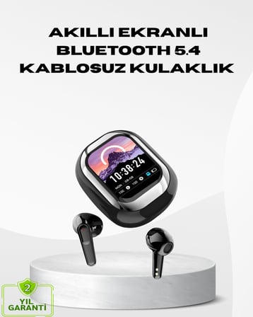 Akıllı Ekranlı Kablosuz Kulaklık – Gürültü Engelleme ve HD Ses Deneyimi