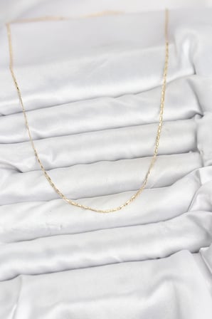 CM 14K Gold Renk Kesme Model 60 cm Kadın Kolye 5886