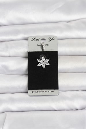 316L Cerrahi Çelik Lotus Model Göbek Piercing 5886
