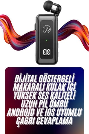 Makaralı Bluetooth Kulaklık Telefon Uyumlu Makaralı TF Kart Girişli Güç Göste