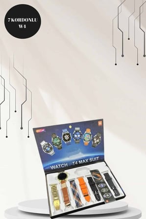 Powerbank Bluetooth Kulaklık Ve Akıllı Saat 7 Kordonlu Metal Kordon Plastik Kordo