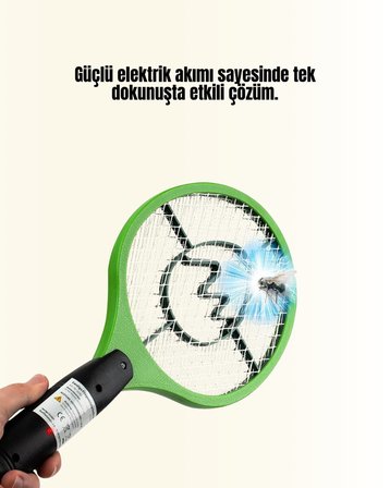 İç ve Dış Mekan Elektrikli Sinek Öldürücü | Hafif ve Ergonomik Tasarım