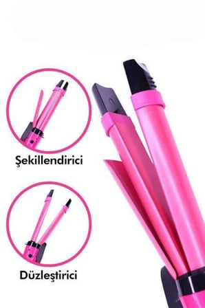 Saç Şekillendirici Düzleştirici ve Maşa Özellikli Şekillendirici Seramik Kapl