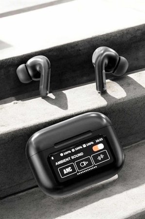Kablosuz Bluetooth Kulaklık Ekranlı Uzun Şarj Süreli ANC Destekli