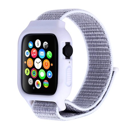Ally Apple Watch 6-SE-5-4 44mm / 3-2-1 42mm Kayış Kordon Kılıf Silikon-(5775)