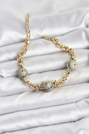 Xuping VIP Nazarlı Gold Renk Bileklik 5886