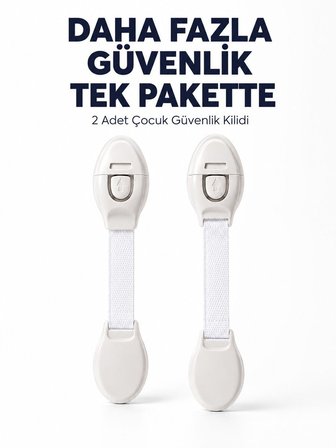2 Adet Güçlü Yapışkanlı Çocuk Güvenlik Kilidi
