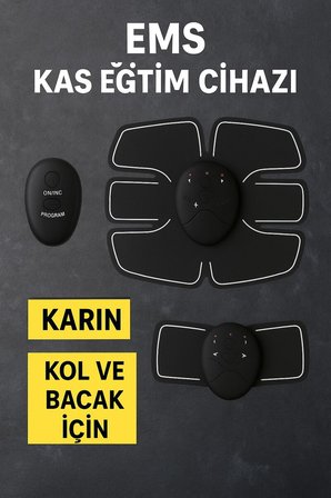 Titreşimli EMS Spor Aleti Karın Kol ve Bacak Kas Yapma Cihazı 2025 Model