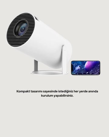 Ultra Pro Full HD ve 4K Destekli 130 İnç Projeksiyon Cihazı