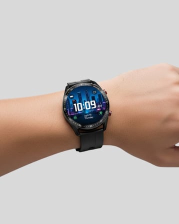 Akıllı Saat Amoled Ekran Metal Ve Deri Kordonlu Uyku ve Sağlık Takibi Titreşiml