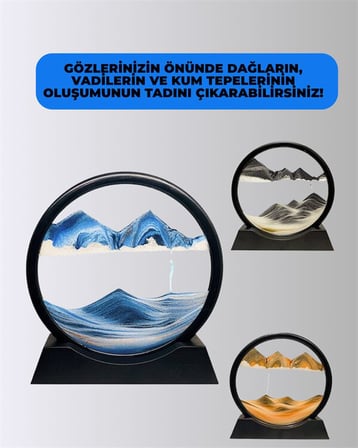 Zihin Açıcı Kum Manzarası – 3D Dinamik Kum Tablosu Dekoratif Dönüştükçe Y