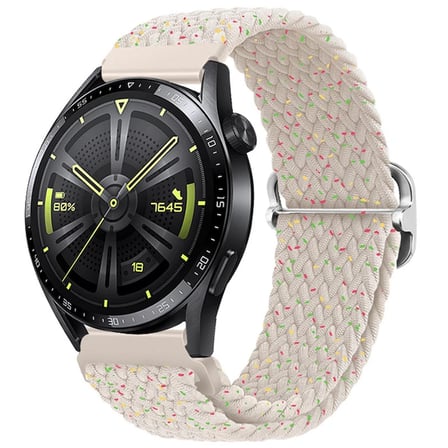 ALLY 22MM Gear S3 Watch 4 -Gt2 GT2E 46MM Japon Tokalı Elastik Kayış Kordon-(5775)