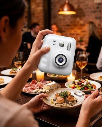 Mini Çocuk Fotoğraf Makinesi Baskı Özellikli Video Çekim 4 Kağıt Rulo Hediyel