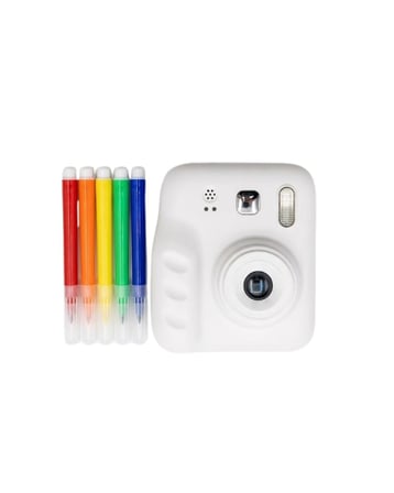 Mini Çocuk Fotoğraf Makinesi Baskı Özellikli Video Çekim 4 Kağıt Rulo Hediyel