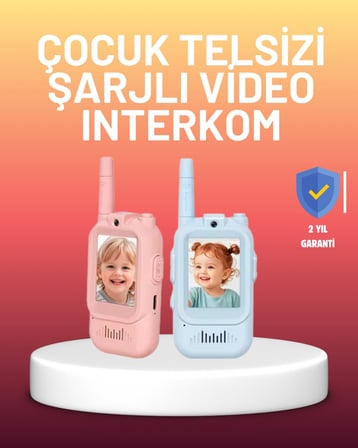Ekranlı Walkie Talkie Oyuncağı Ses ve Görüntü Destekli