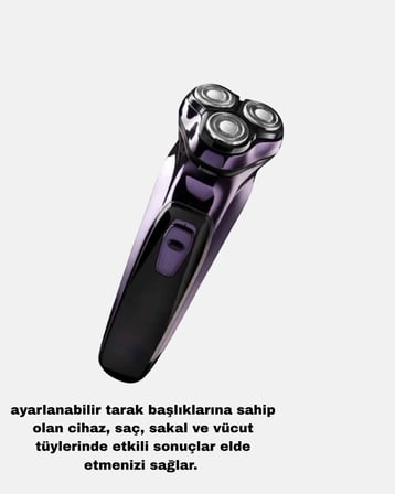 Şarjlı Saç ve Sakal Tıraş Makinesi Kablosuz Kompakt Tasarımlı