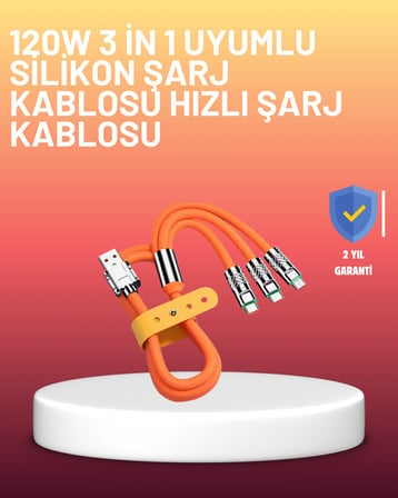 Çinko Alaşımlı Uçlu 120 W Şarj Kablosu – Dolaşmaya Dayanıklı 12 m USB