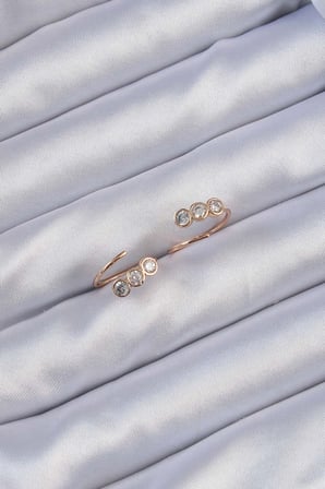 Xuping Rose Renk Zirkon Taşlı Su Yolu Küpe 5886