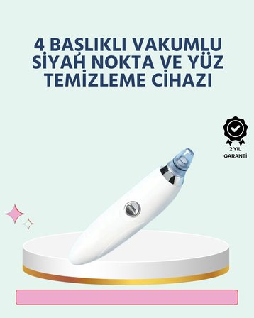 Cilt Dostu Vakumlu Siyah Nokta Temizleyici – Siyah Nokta Yağ ve Makyaj Kalıntıl