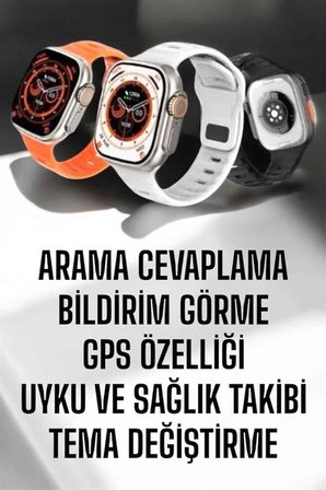 Yeni Nesil Akıllı Saat Adımsayar GPS Nabız Ölçer Uyku ve Sağlık Takibi