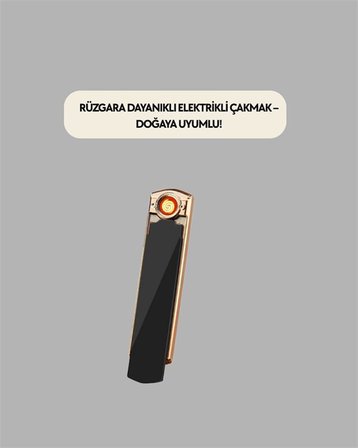 Plazma Ark Teknolojili Elektrikli Çakmak – Dokunmatik LED Göstergeli Şarj Edile