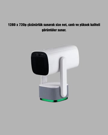 HD 720p Projeksiyon Cihazı – Geniş Ekran 10.000 Saat Ampul Ömrü Ev Sineması D