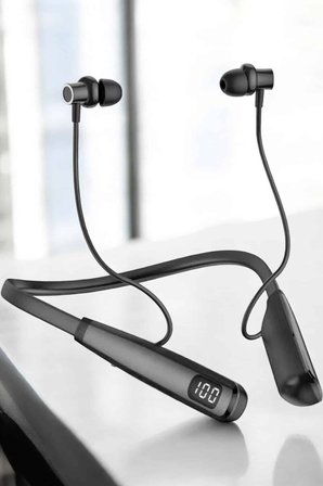 Boyun Bantlı Bluetooth Kulaklık Yüksek Ses Kaliteli 100 Saat Kulaklık