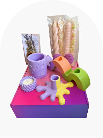 Kiraz Çiçeği Ritüel Mum Mumluk Adaçayı Tütsü Seti