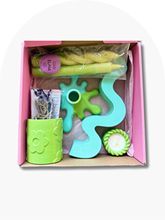 Elmalı Ritüel Mum Mumluk Adaçayı Tütsü Seti